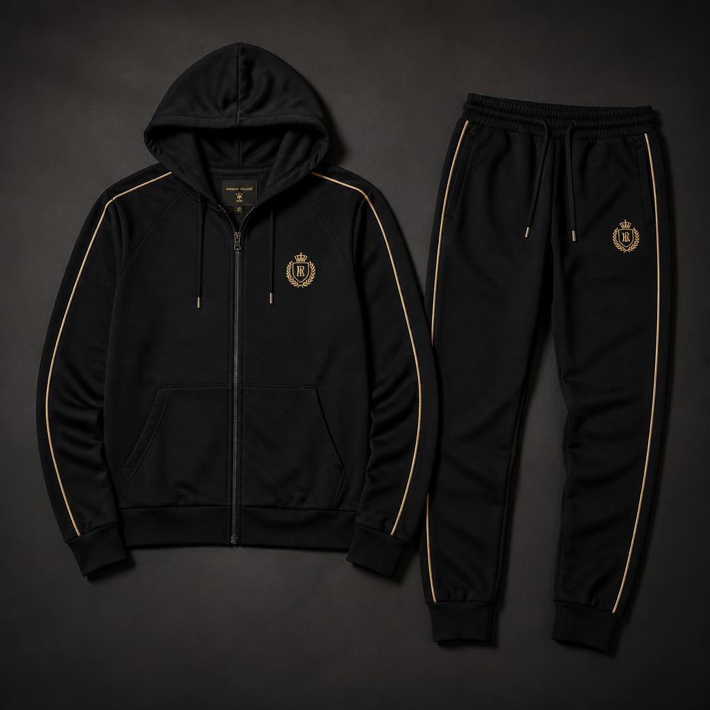 Gold Line Tracksuit — Toronto Road Ready clothing